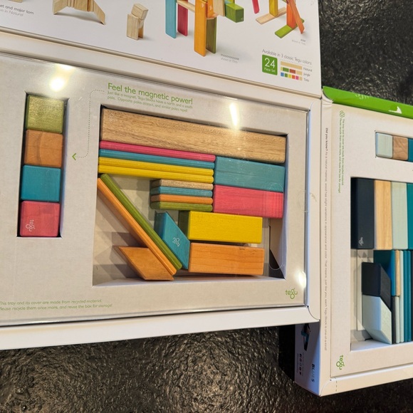tegu Magnetic Wooden Blocks Set - Colorful Building Adventure - Picture 2 of 6